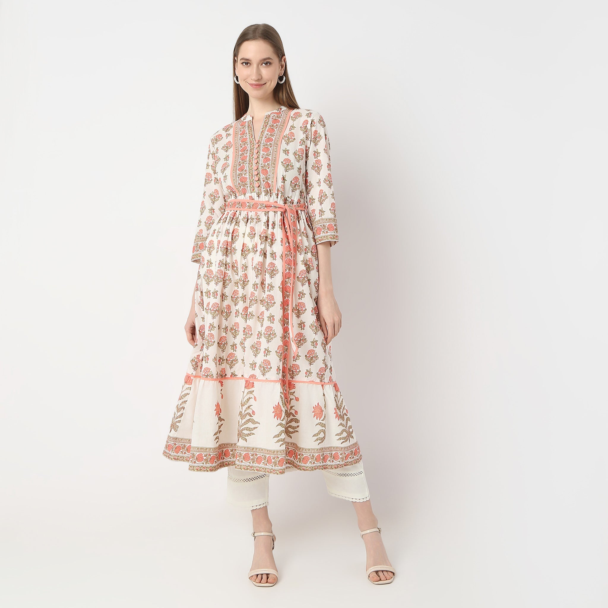 Flare Fit Printed Kurta