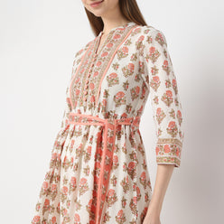 Flare Fit Printed Kurta