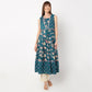 A-Line Printed Sleeveless Flared Kurta