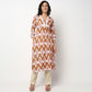 Buy Women Flare Fit Printed Three-Fourth Sleeve Kurta  - Style Union