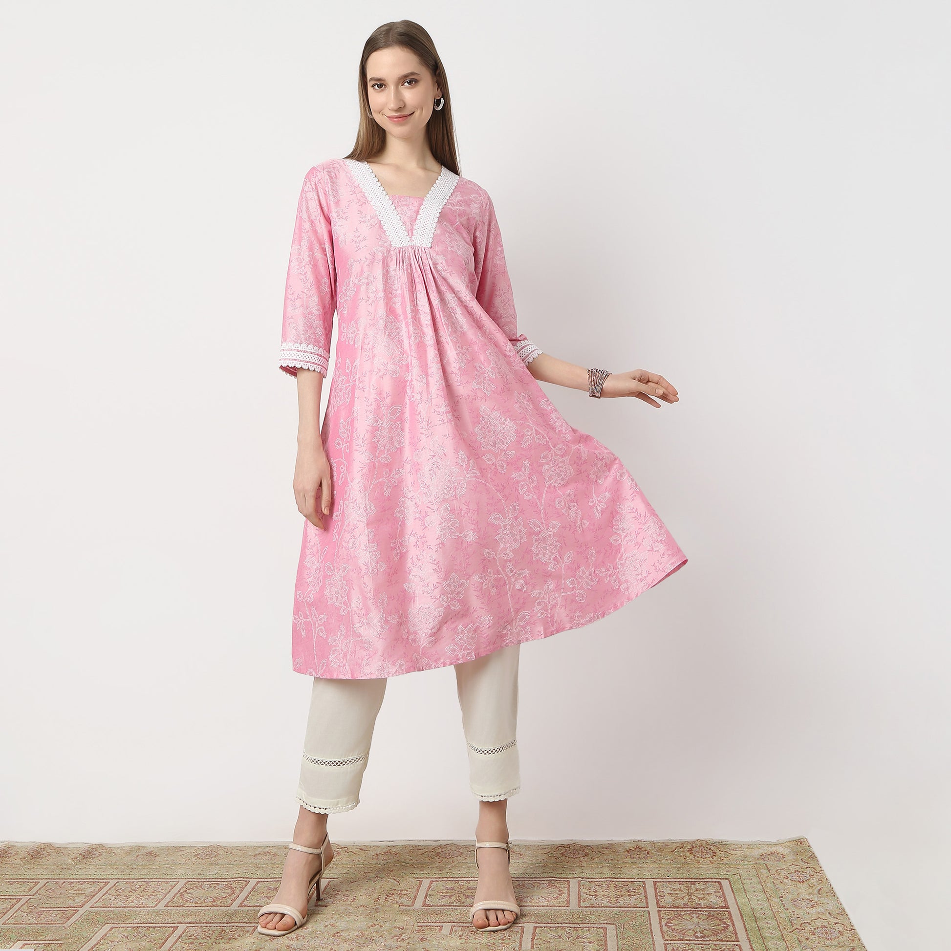 Flare Fit Printed Kurta