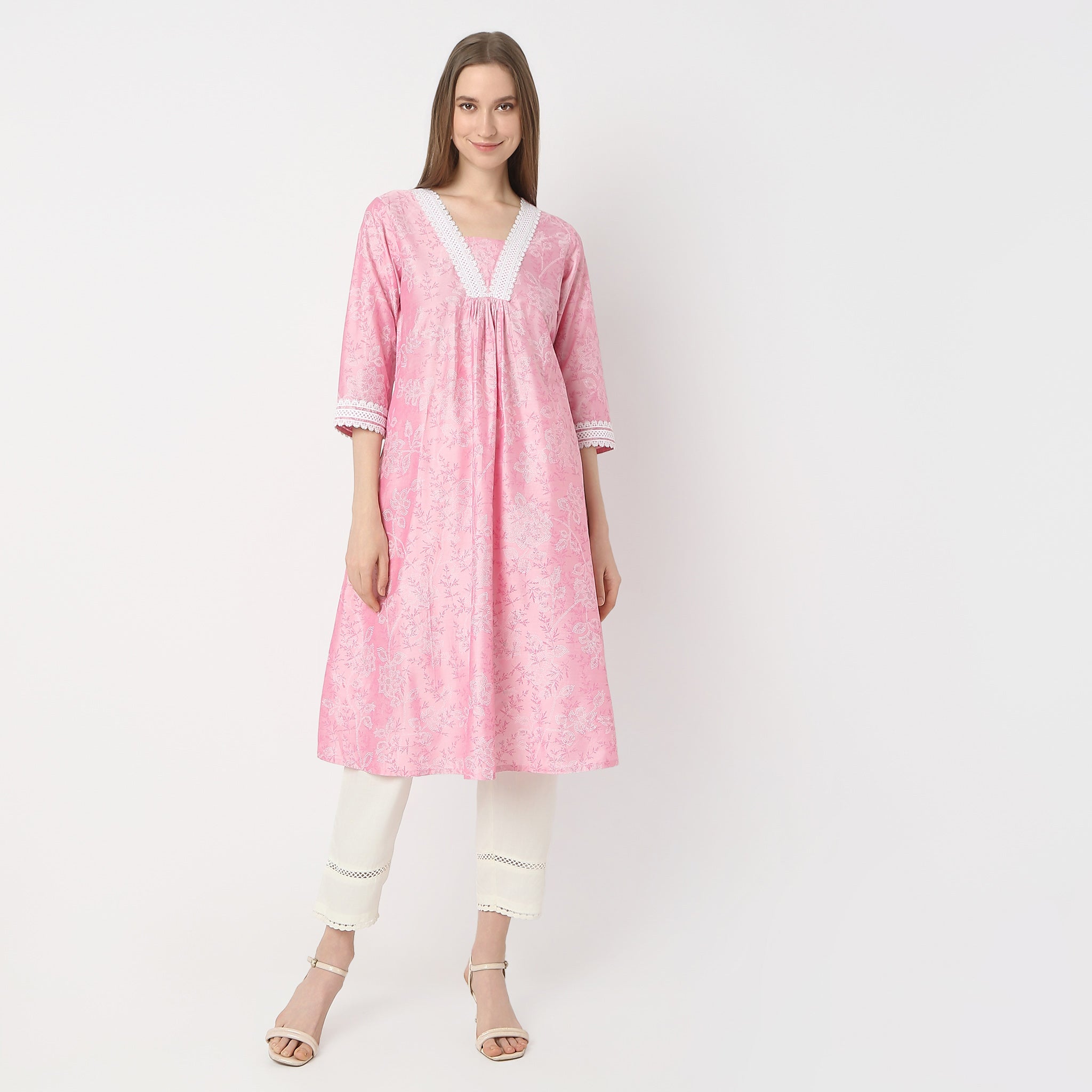 Flare Fit Printed Kurta