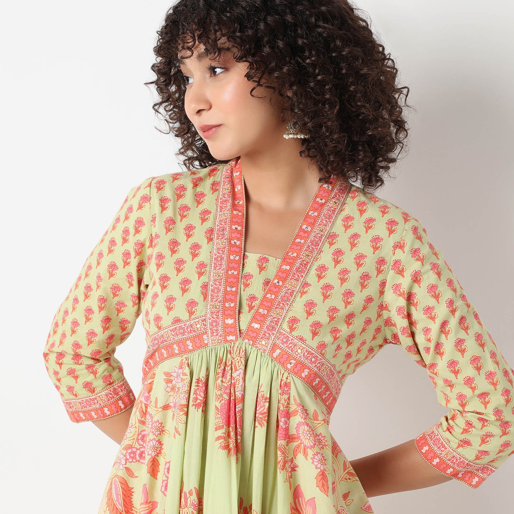 Flare Fit Printed Kurta