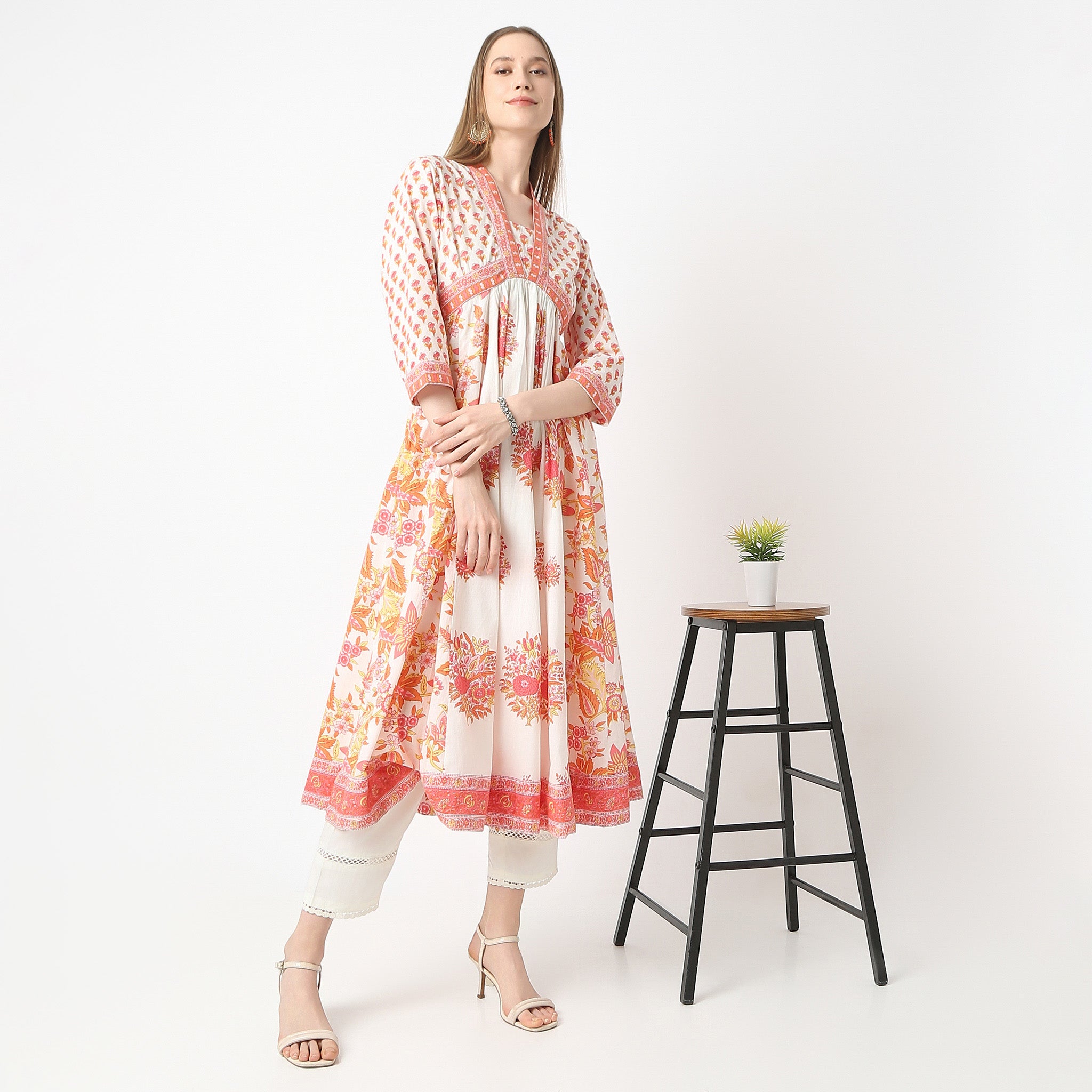 Flare Fit Printed Kurta