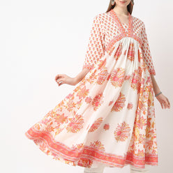 Flare Fit Printed Kurta