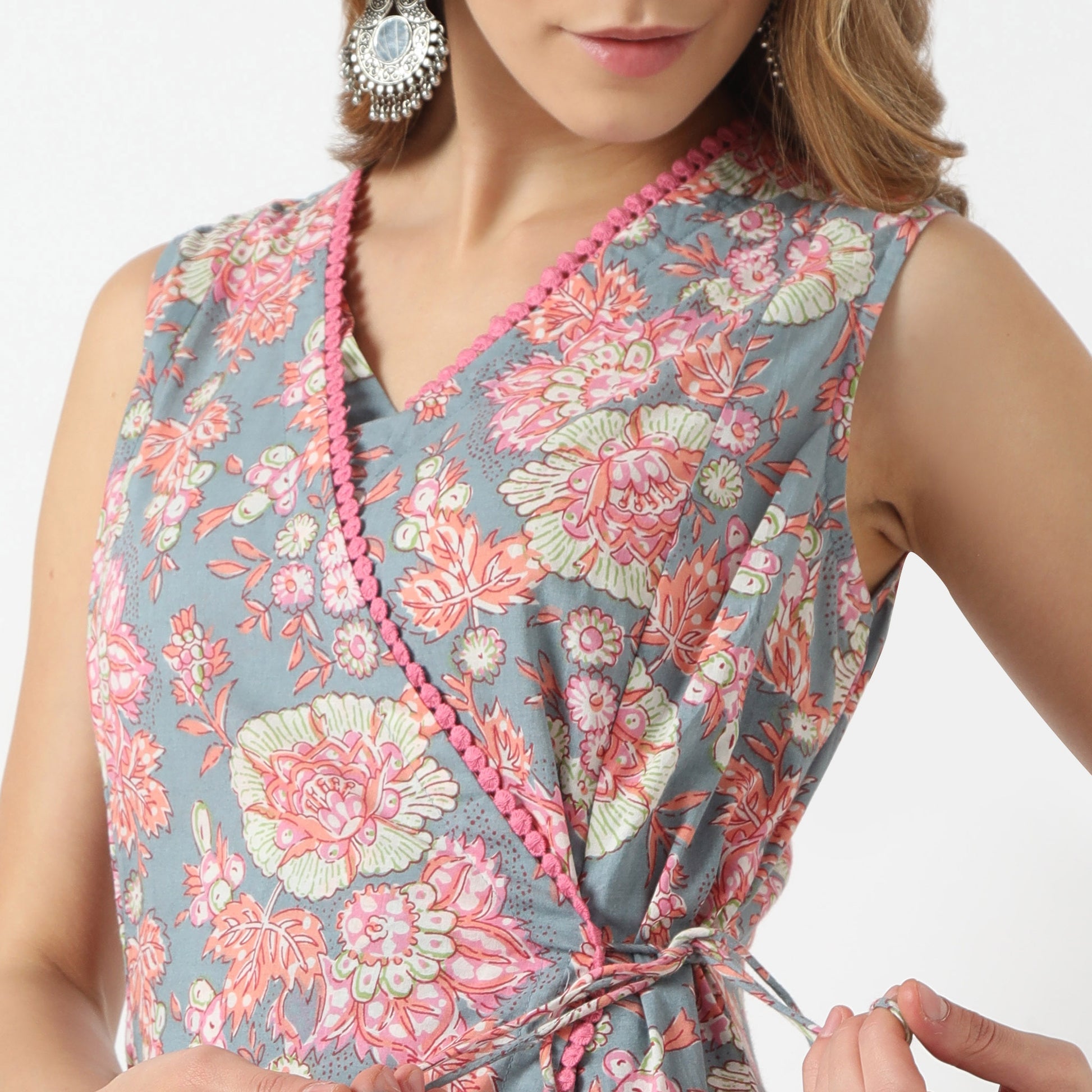 Flare Fit Printed V-Neck Kurta