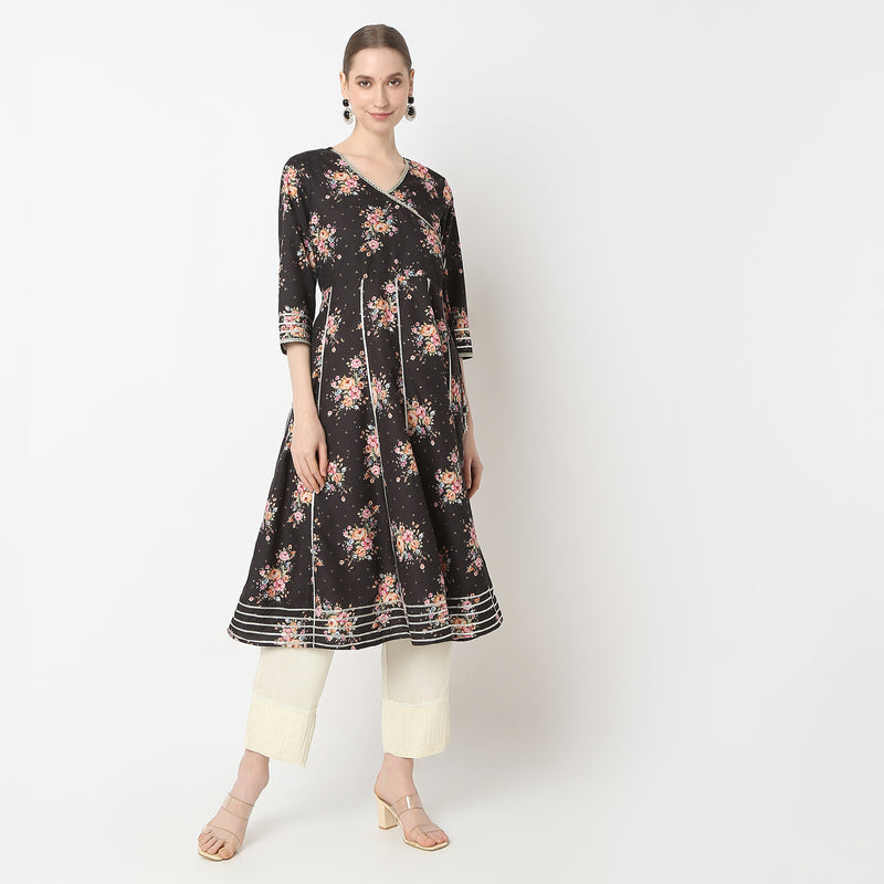 Flare Fit Printed Kurta