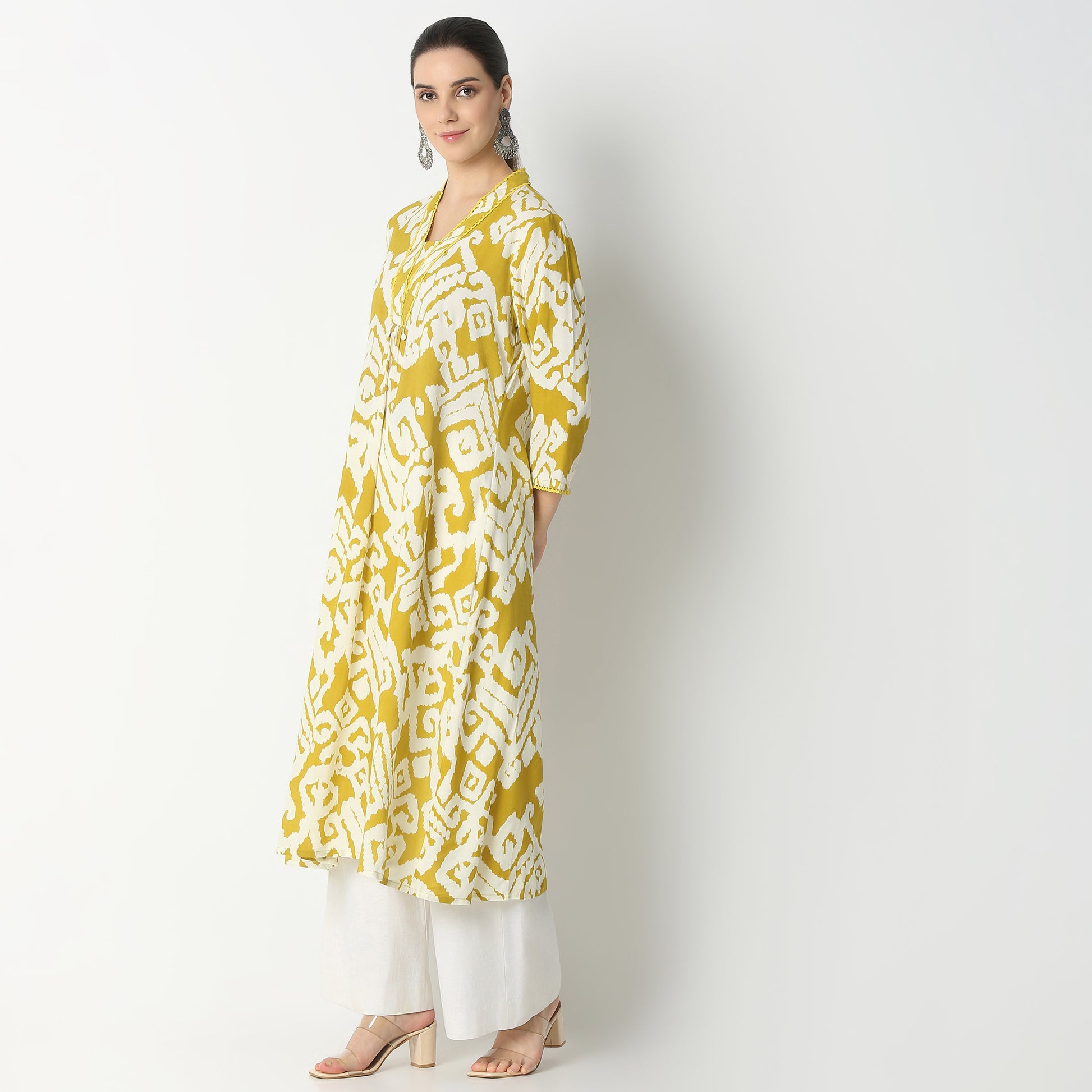 Flare Fit Printed Below Knee Kurta