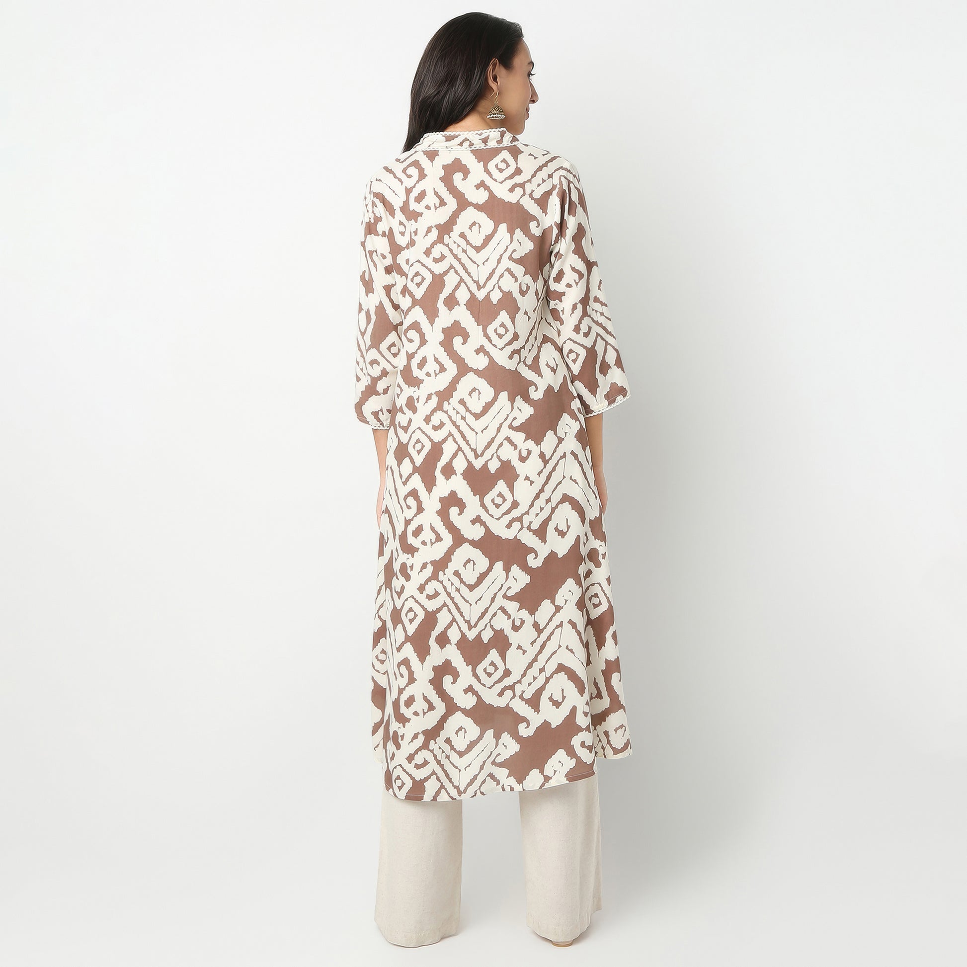 Flare Fit Printed Below Knee Kurta