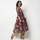 Buy Women Flare Fit Printed Three-Fourth Sleeve Kurta  - Style Union
