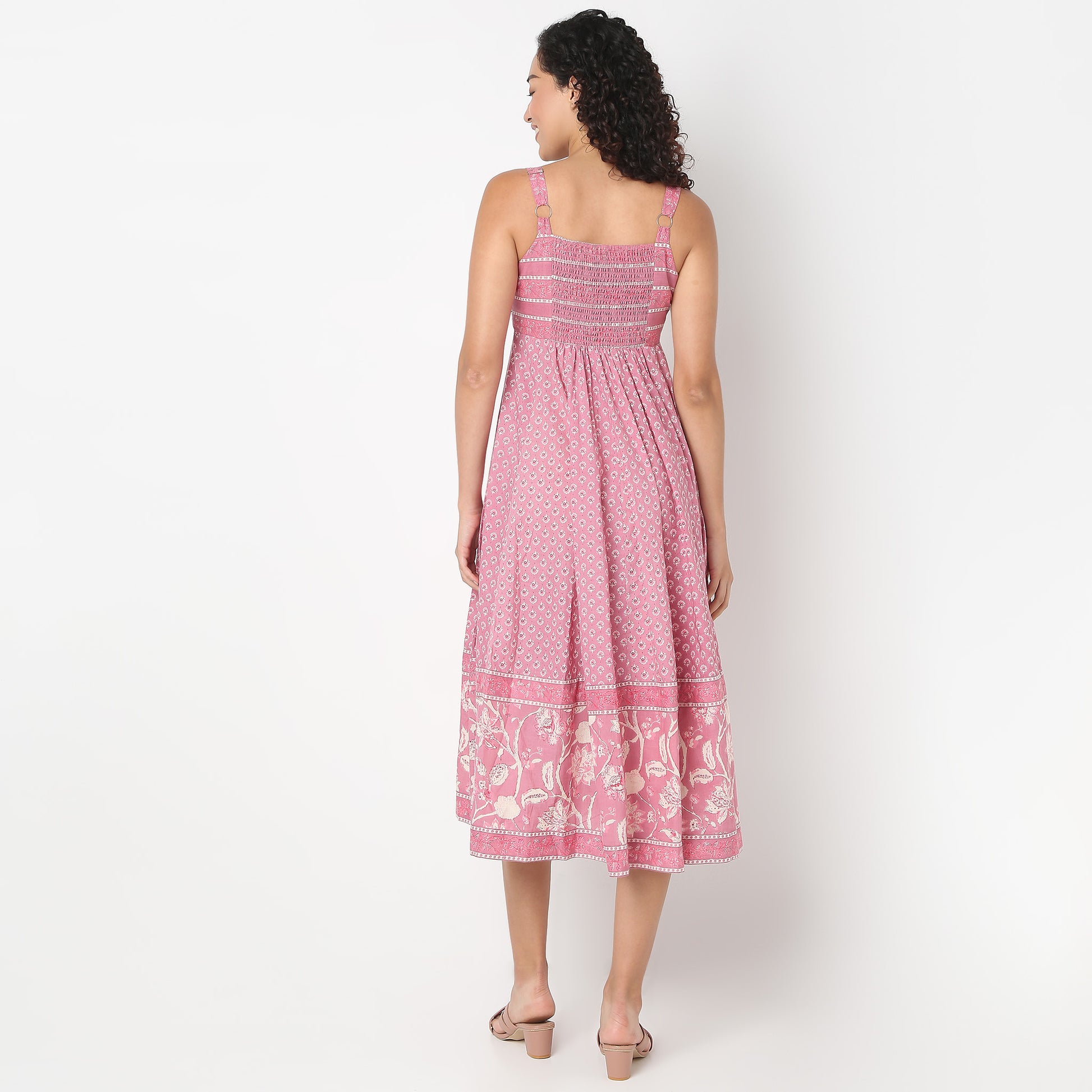 Flare Fit Sleeveless Embroiderd Dress