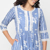 Abstract Printed Kurta with Lace Highlight