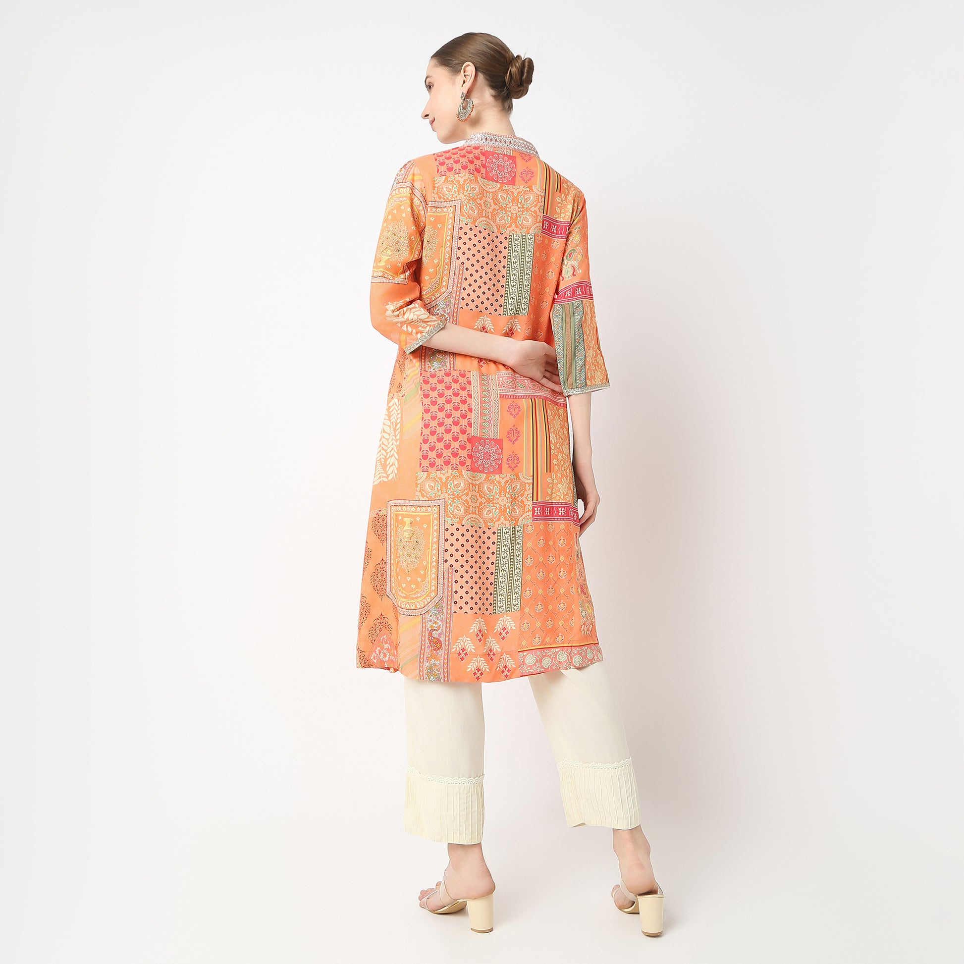 Flare Fit Printed Kurta