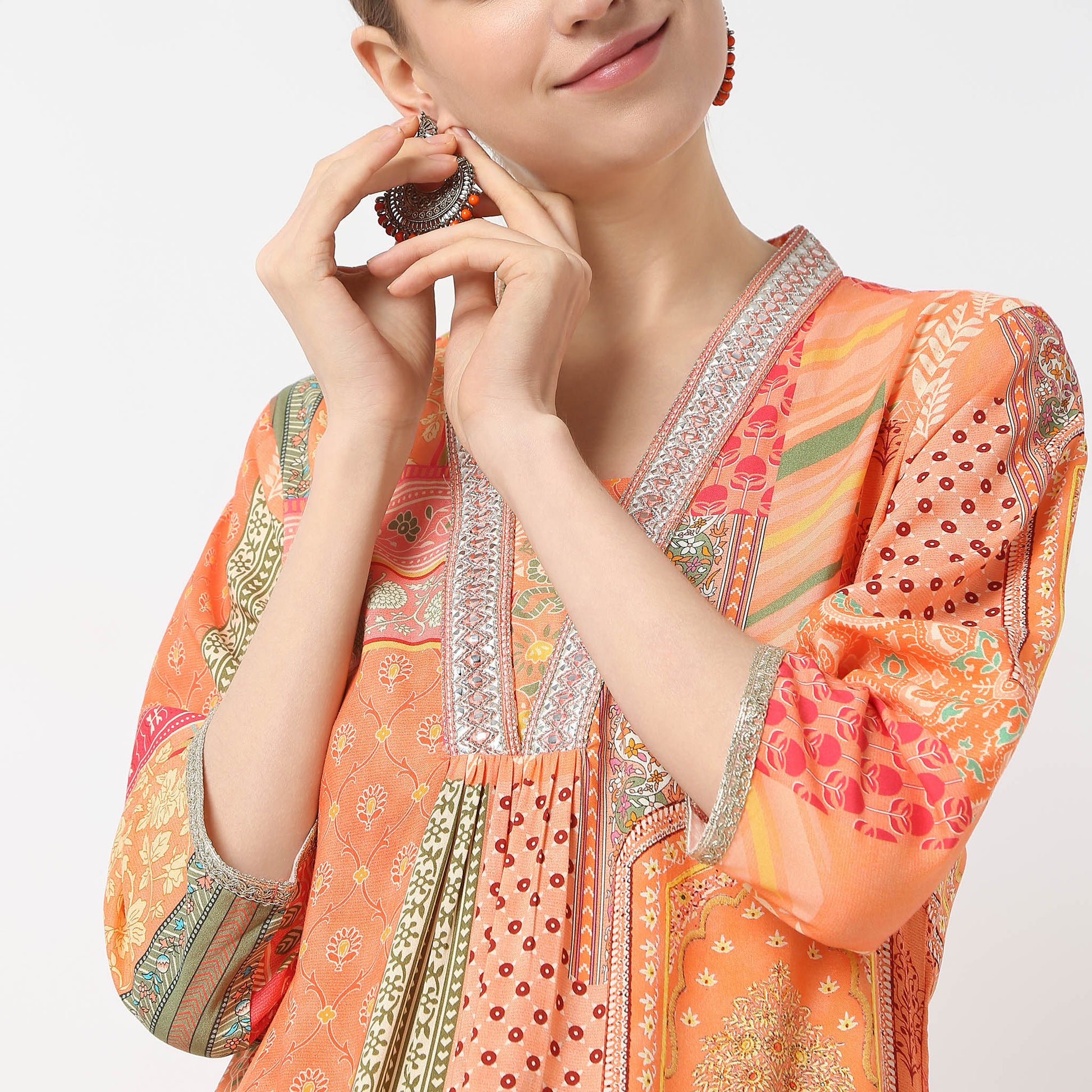 Flare Fit Printed Kurta