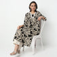 Flare Fit Printed V-Neck Kurta