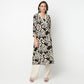 Flare Fit Printed V-Neck Kurta
