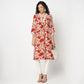 Flare Fit Printed V-Neck Kurta