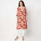 Flare Fit Printed V-Neck Kurta