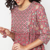 Flare Fit Round Neck Printed Kurta 