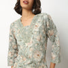 Buy Women Straight Fit Printed Three-Fourth Sleeve Kurta  - Style Union
