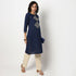 Buy Women Straight Fit Embroidered Three-Fourth Sleeve Kurta  - Style Union