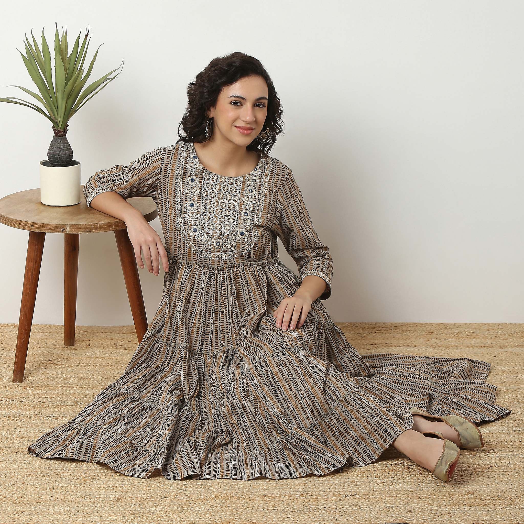 Embroidered Cotton Fabric Kurta