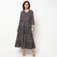 Buy Women Flare Fit Printed Three-Fourth Sleeve Kurta  - Style Union