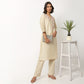 Buy Women Straight Fit Embroidered Three-Fourth Sleeve Kurta  - Style Union