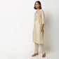Buy Women Straight Fit Embroidered Three-Fourth Sleeve Kurta  - Style Union