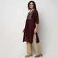 Buy Women Straight Fit Embroidered Three-Fourth Sleeve Kurta  - Style Union