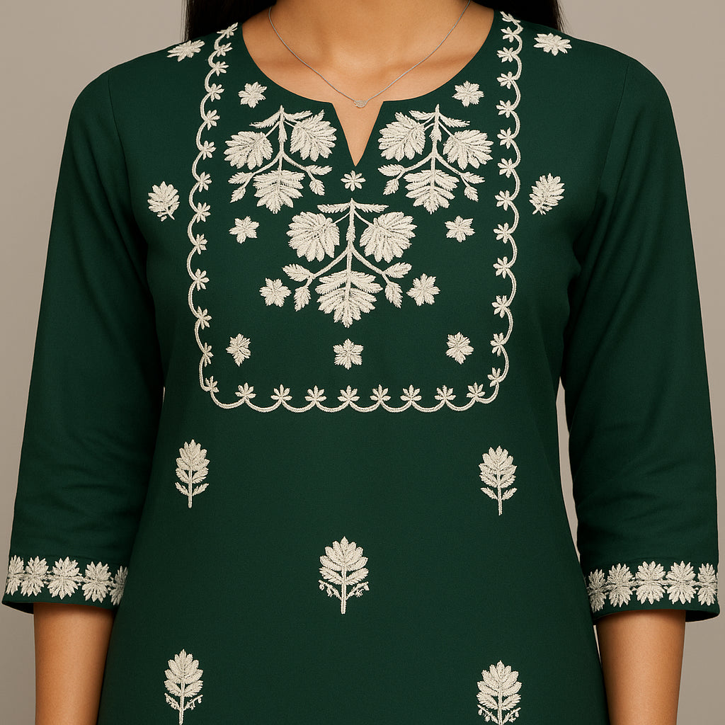 Embroidered Straight Kurta