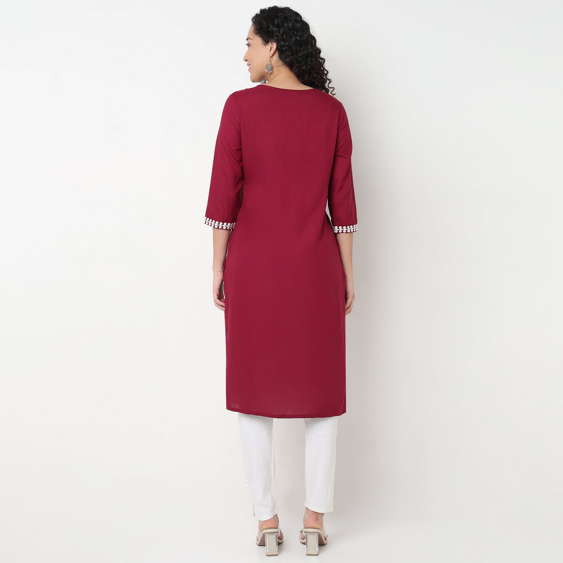 Embroidered Straight Kurta