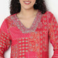 Buy Women Straight Fit Printed Three-Fourth Sleeve Kurta  - Style Union
