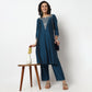 Buy Women Straight Fit Embroidered Three-Fourth Sleeve Kurta  - Style Union