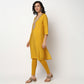 Buy Women Straight Fit Embellished Three-Fourth Sleeve Kurta  - Style Union
