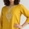 Rayon Solid Three-Fourth Sleeve Kurta