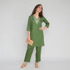 V-Neck Straight Kurta