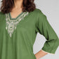 V-Neck Straight Kurta