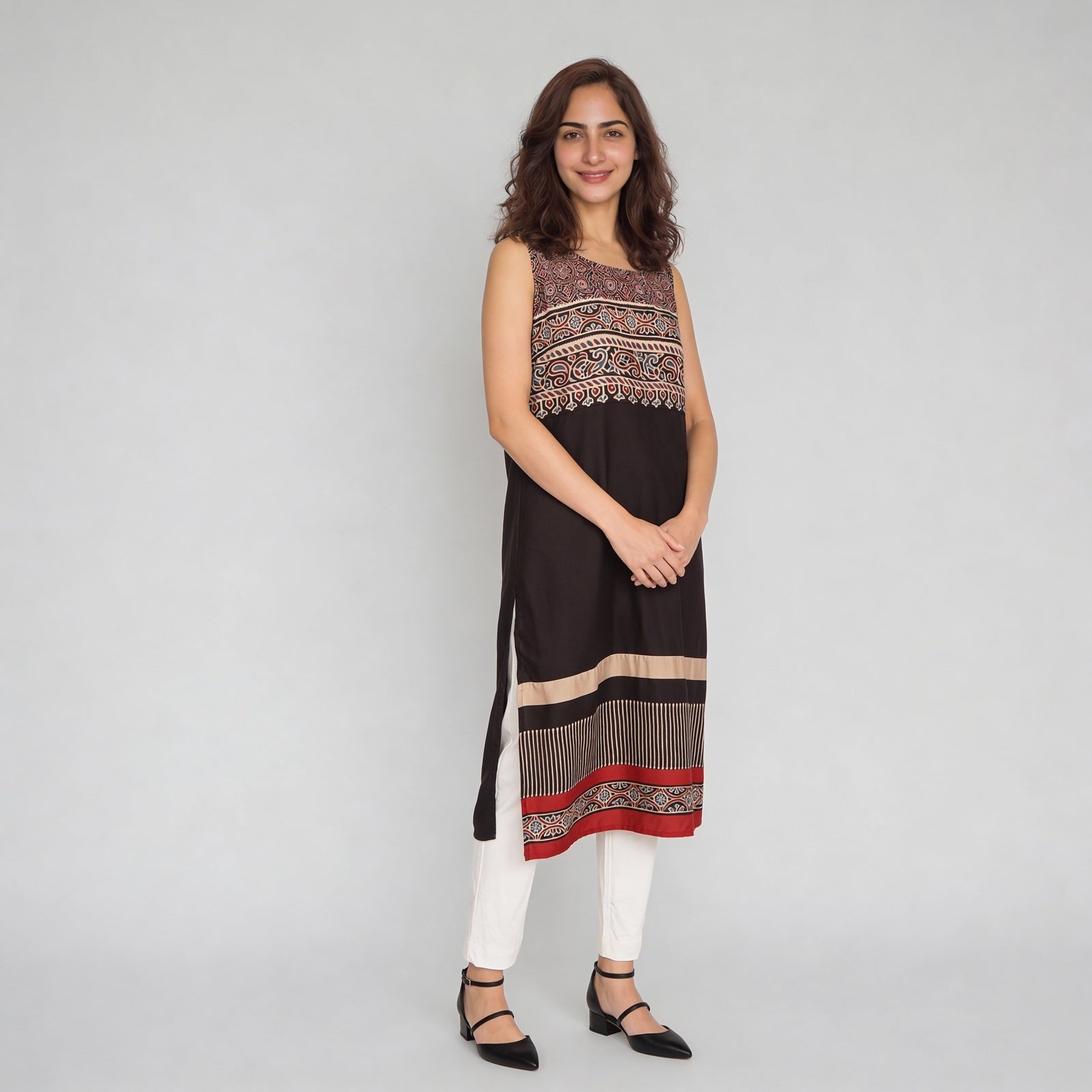 Printed Straight Long Kurta
