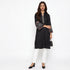 Cotton Embroidered V-Neck Kurta