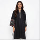 Cotton Embroidered V-Neck Kurta