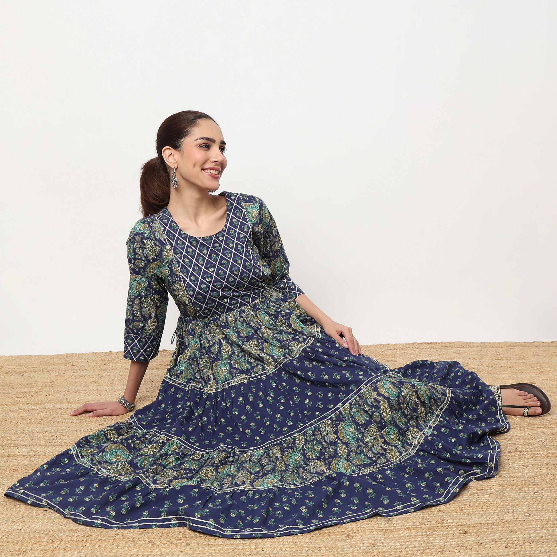 Printed Tired Kurta