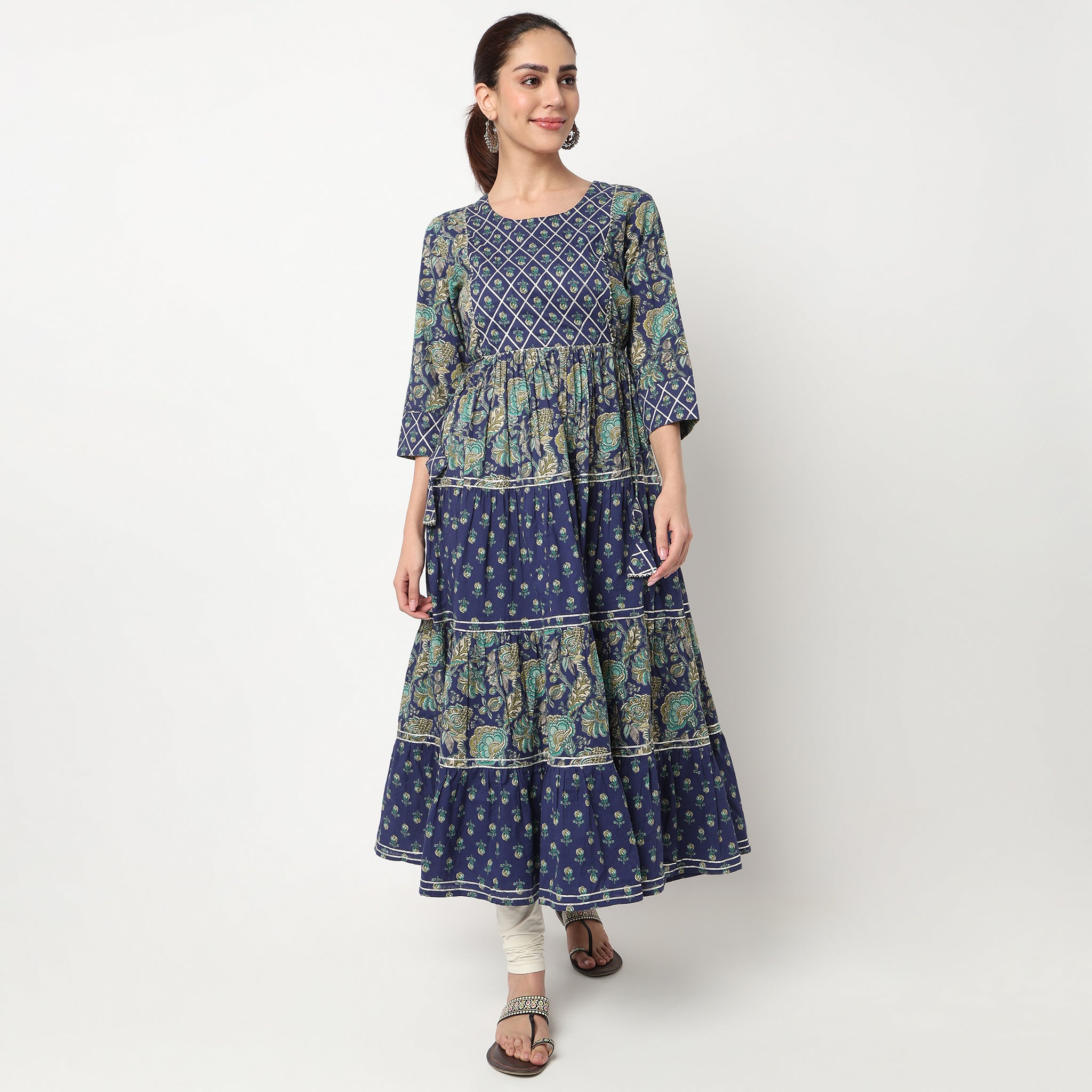 Printed Tired Kurta