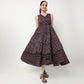 V-Neck Printed Flared Kurta