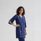 Printed V-Neck Straight Kurta