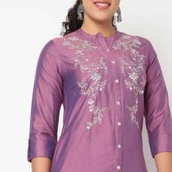 Embroidered Yoke Kurta