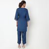 V-Neck Embroidered Straight Kurta