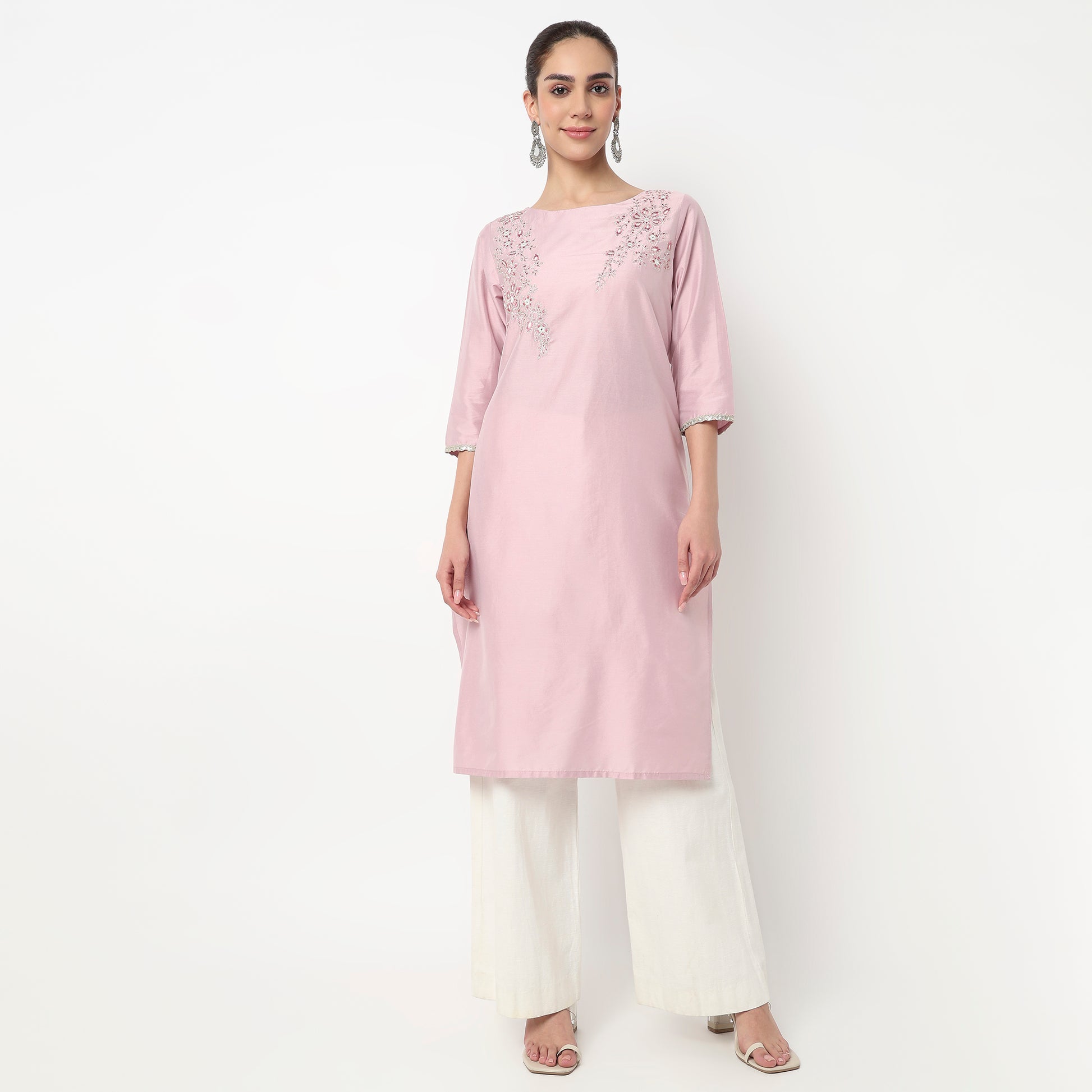 Embroidered Straight Kurta