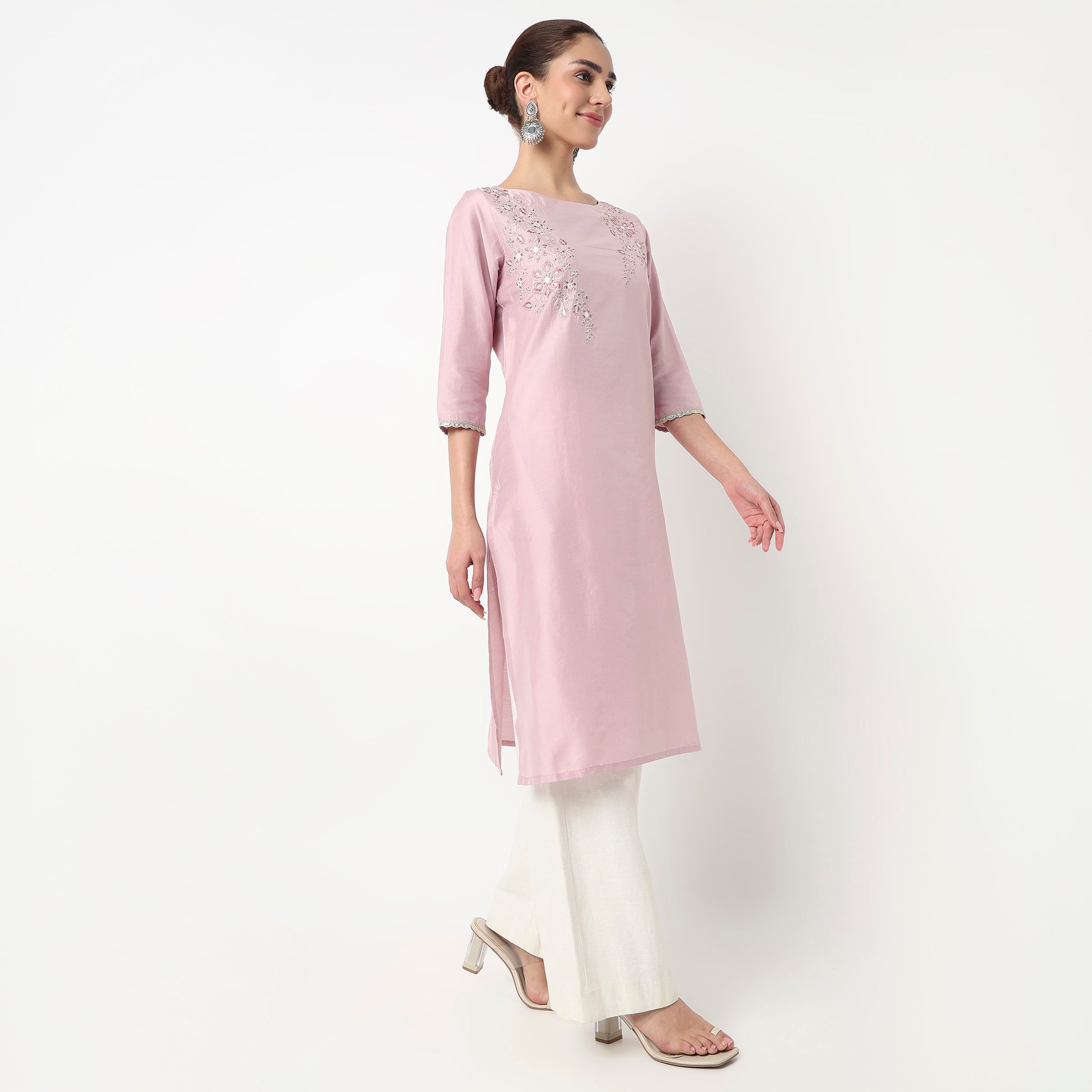 Embroidered Straight Kurta