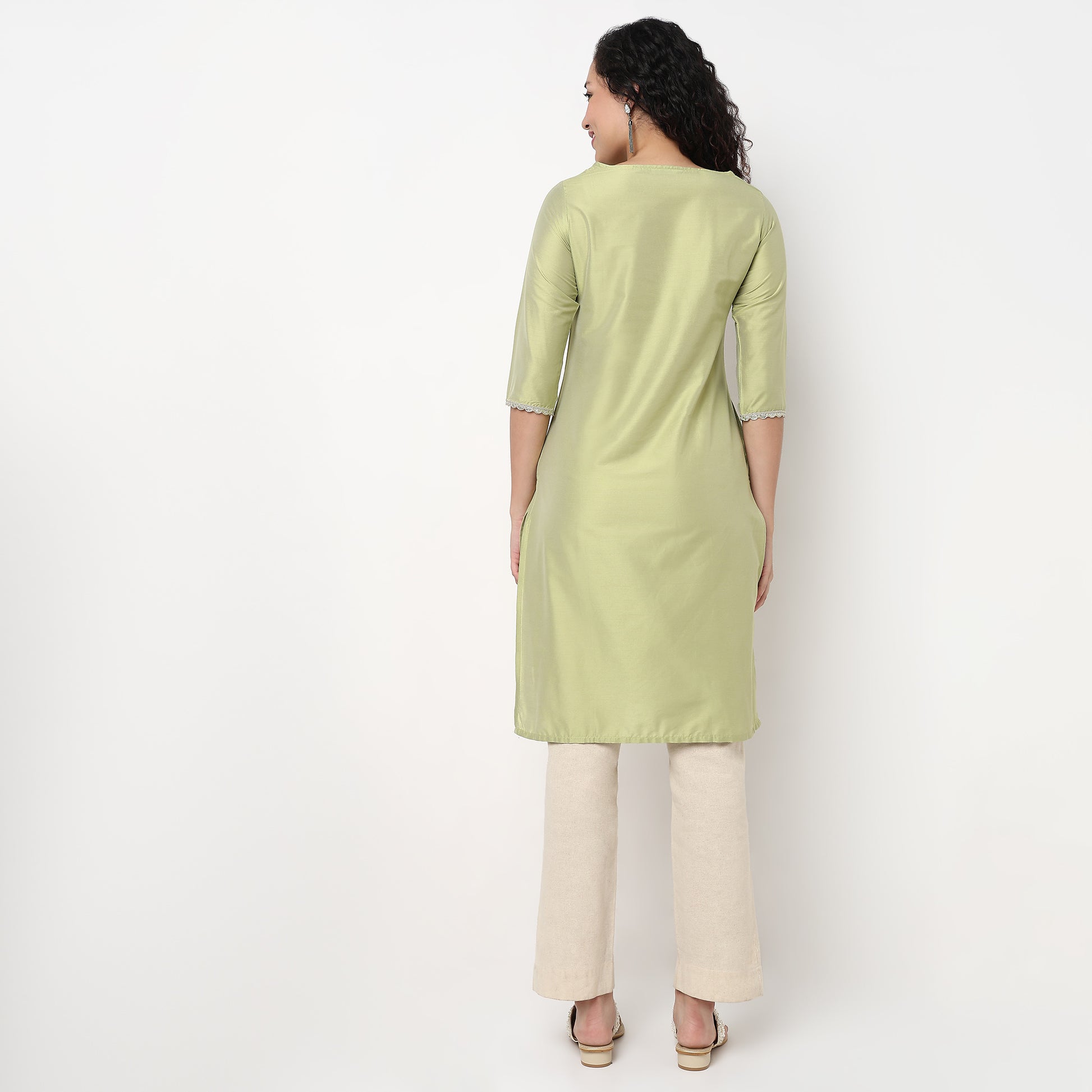 Embroidered Straight Kurta